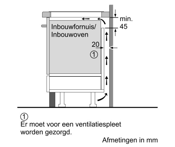 Maatschets SIEMENS inductie kookplaat EH975SK11E 90 cm. breed