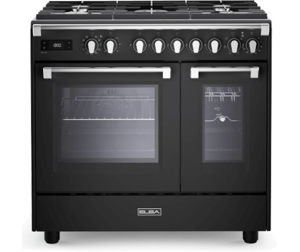 Elba EBS 965T MAA gas fornuis met dubbele oven - antraciet