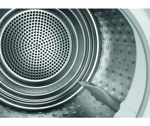 De Electrolux EDH3686GNE beschikt over een vernieuwde trommel welke dankzij de structuur behoedzamer omgaat met uw wasgoed