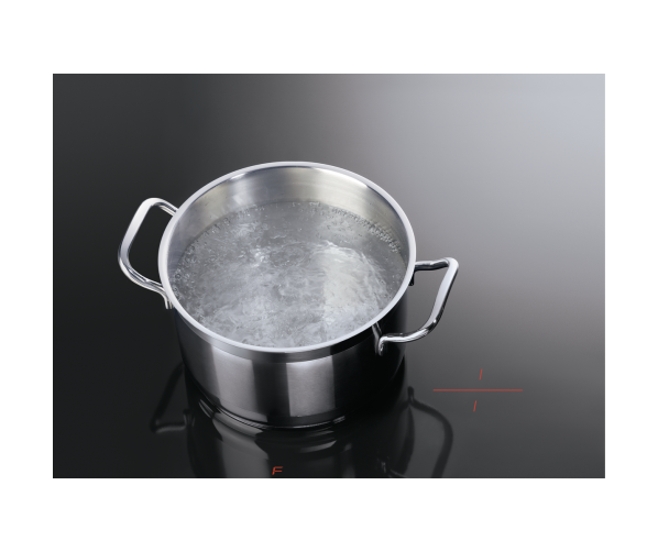 Alleen op de plek waar de pan staat wordt warmte over gebracht. Dit is veilig, zuinig en heel direct