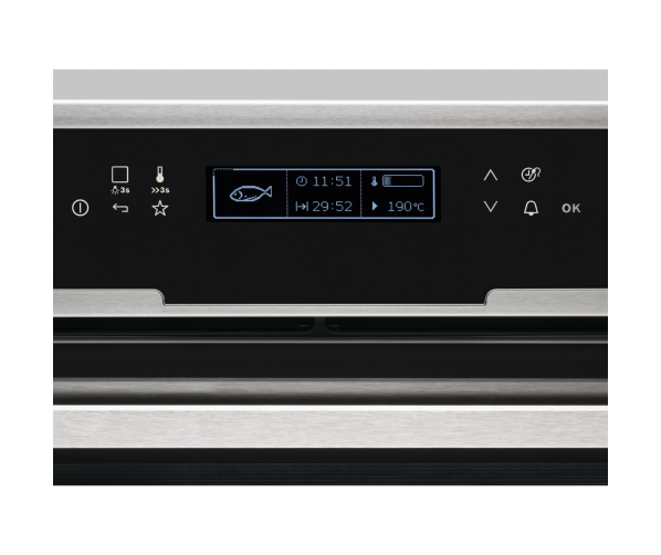 De bediening van de Electrolux EVY7800AOX oven met magnetron is digitaal en nauwkeurig in te stellen.