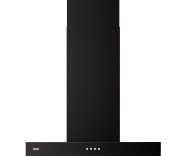 Etna AB260ZT strakke wand afzuigkap - zwart - 60 cm.