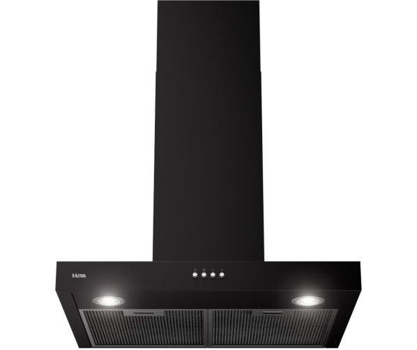Etna AB260ZT strakke wand afzuigkap - zwart - 60 cm.