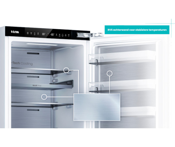 Etna KCD9194CNF inbouw koel/vriescombinatie - nis 194 cm.