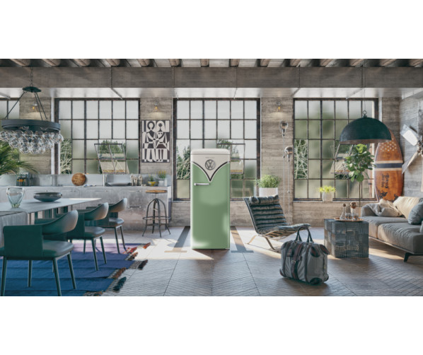 Etna RBT1154GRO groene koelkast - retro