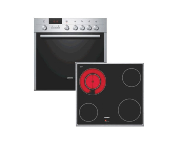 De SIEMENS kookplaat EV645GF12E  kan alleen in combinatie met een SIEMENS HV-oven geplaatst worden