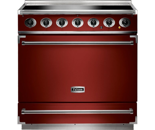 Falcon 900S INDUCTIE CHERRY RED fornuis - 90 cm breed