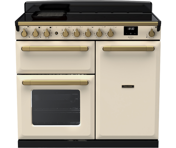 Pale Cream Falcon Estel Deluxe 100 – inductiekookplaat en multifunctionele ovens