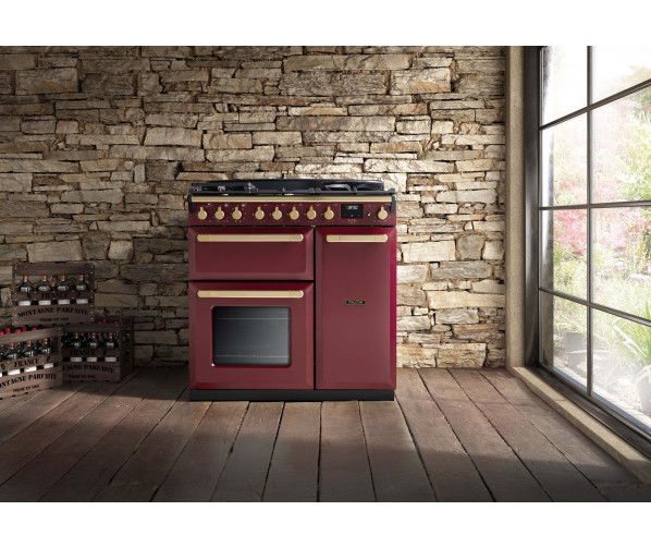 Falcon Estel Deluxe 90 gasfornuis met dubbele oven en 5-pits gaskookplaat