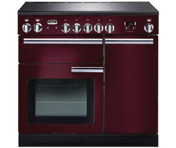 Falcon PROFESSIONAL PLUS 90 INDUCTIE CRANBERRY fornuis - 90 cm breed