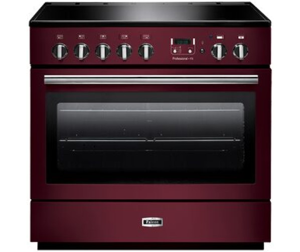 Falcon PROFESSIONAL PLUS FX 90 INDUCTIE CRANBERRY fornuis - 90 cm breed
