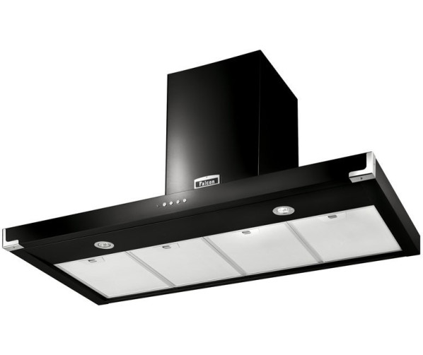 Falcon Super Flat 110 zwart - wand afzuigkap - 110 cm. breed
