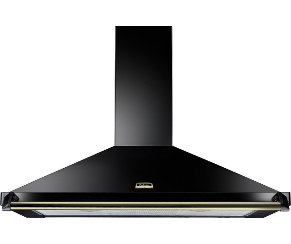 FALCON Classic 110 afzuigkap met rails in de kleur zwart met messing