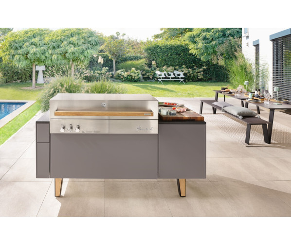 FREILUFT buitenkeuken met Flammkraft inbouw barbecue gas