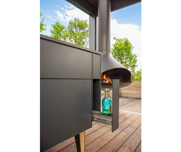 FREILUFT buitenkeuken met Flammkraft inbouw barbecue gas