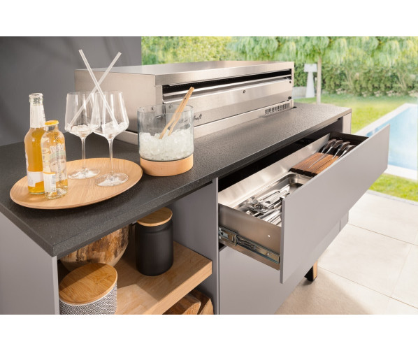FREILUFT buitenkeuken met Flammkraft inbouw barbecue gas