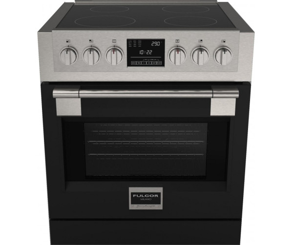 Fulgor Milano FSRC 3004 P MI ED 2F MBK fornuis inductie - zwart - 76,2 cm. breed
