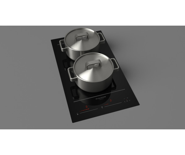 Fulgor milano FCH 302 ID TS BK inbouw inductie kookplaat - 2 zones - domino
