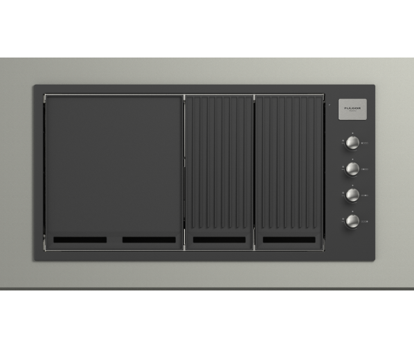 Fulgor milano FOBQ 1000 G MBK inbouw gas barbecue - mat zwart