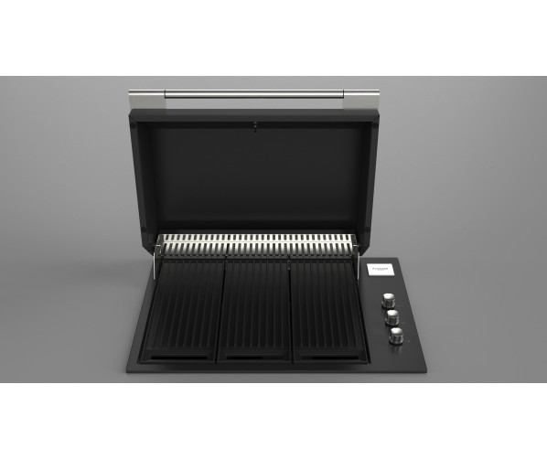 Fulgor milano FOBQ 803 G MBK inbouw gas barbecue - mat zwart