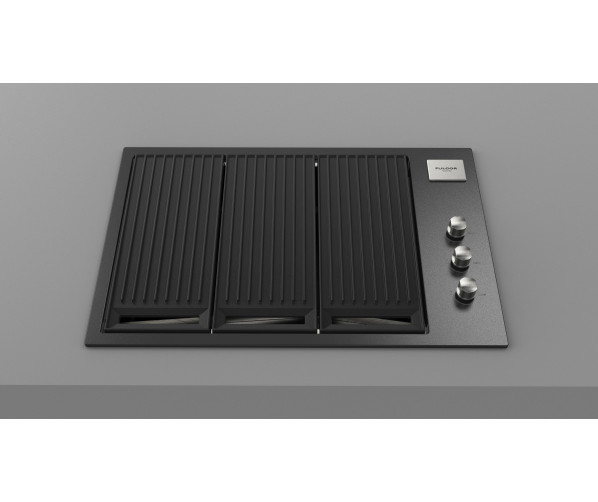 Fulgor milano FOBQ 803 G MBK inbouw gas barbecue - mat zwart