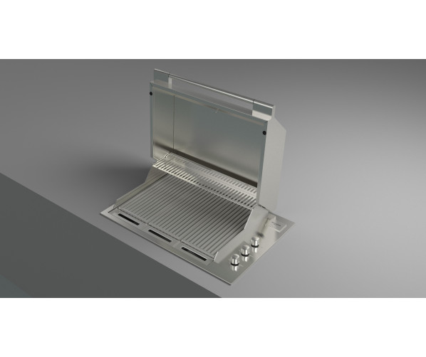 Fulgor milano FOBQ 803 G X inbouw gas barbecue - rvs