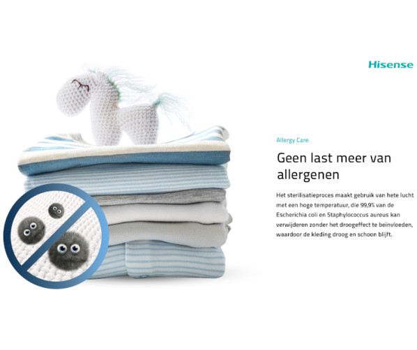 Hisense DH3S902BW3 warmtepomp droger met verwisselbare draairichting deur