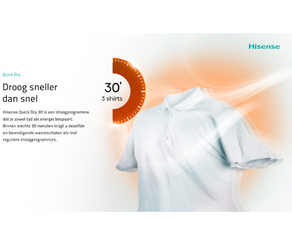 Hisense DH5S102BW warmtepomp droger
