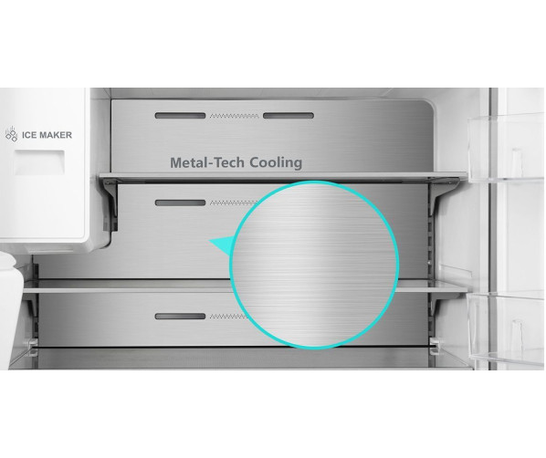 Hisense RQ760N4AFF side-by-side koelkast - 4-deurs - blacksteel-look