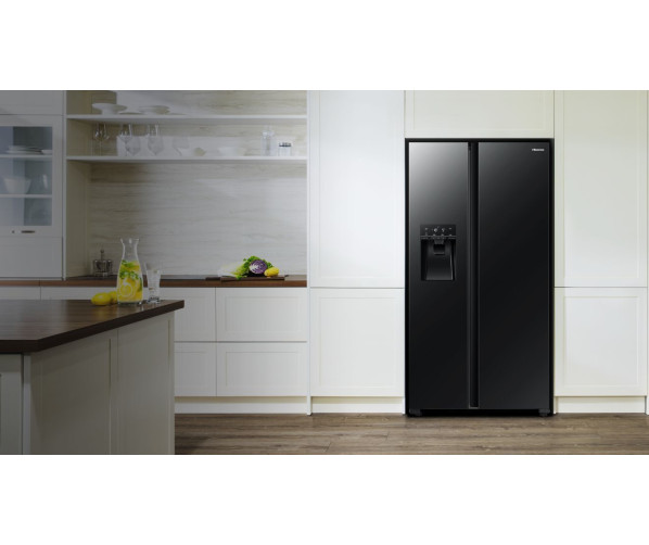 Hisense RS694N4TFE koelkast - blacksteel-look