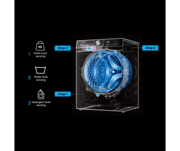 Hisense WF5S1045BB zwart wasmachine