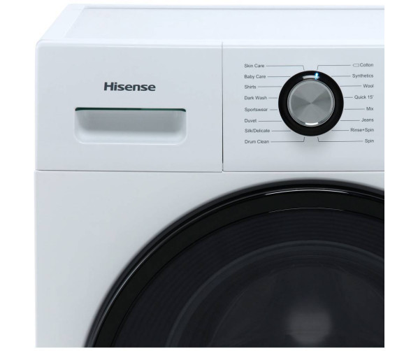 De Hisense WFBL7014V is eenvoudig te bedienen met een draaiknop ondersteunt met een display