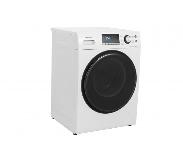 De Hisense WFEH9014VA wasmachine heeft een vulgewicht van 9 kg. en beschikt over een zuinig energieklasse A+++ label.