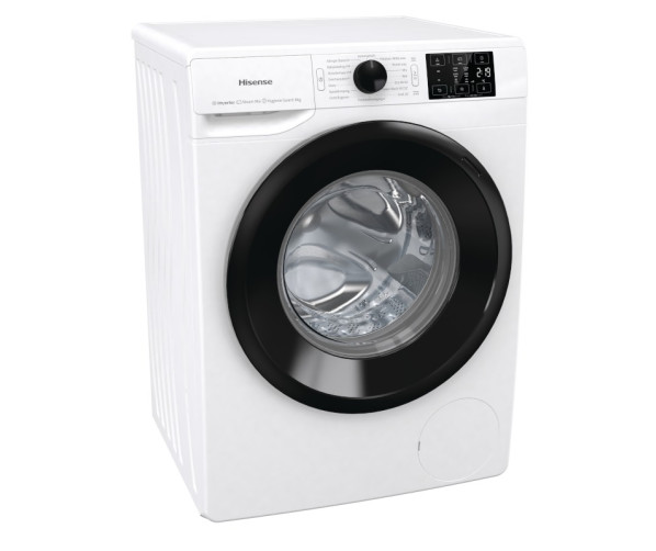 Hisense WFGE801439VMQ wasmachine met 1400 toeren en 8 kg.