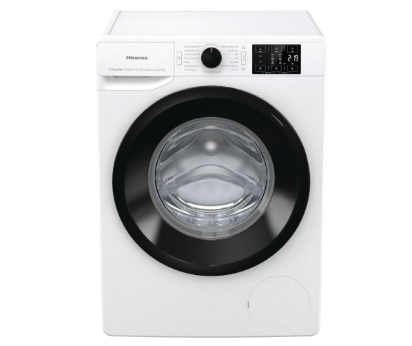 Hisense WFGE801439VMQ wasmachine met 1400 toeren en 8 kg.