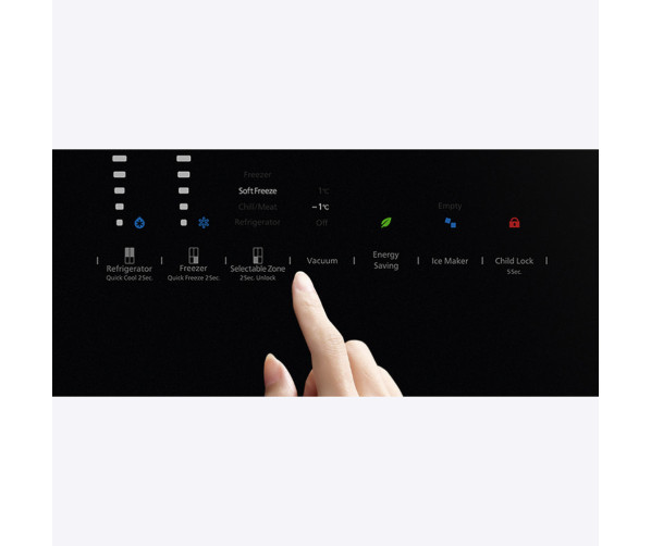 Hitachi R-WB640VRU0 (GBK) side-by-side koelkast - zwart glas