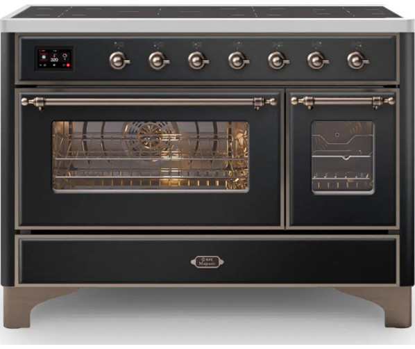 Ilve MI127NE3/BK inductie fornuis - zwart - 120 cm. breed