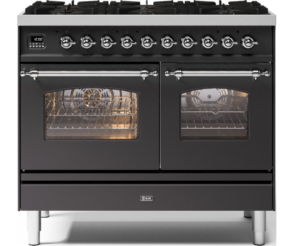 Ilve PD106NE3/MG fornuis mat grafiet - 100 cm. breed