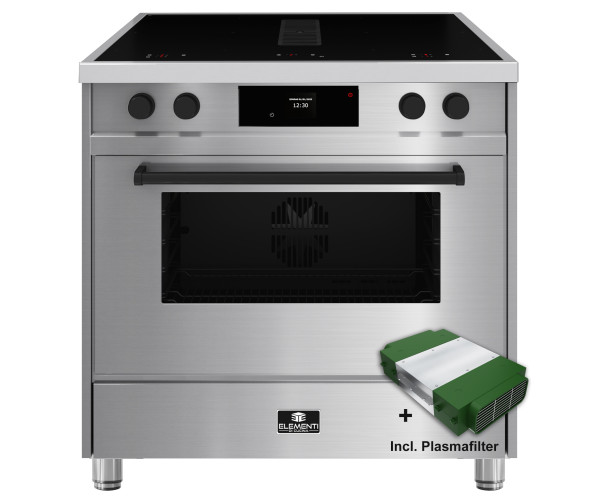 Elementi di Cucina IM9034-IX-B inductie fornuis met afzuiging - rvs