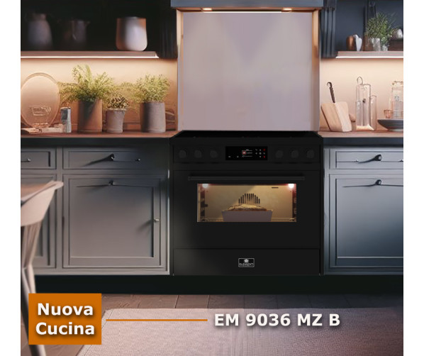 Elementi di Cucina EM9036-MZ-B inductie fornuis - modern - mat zwart