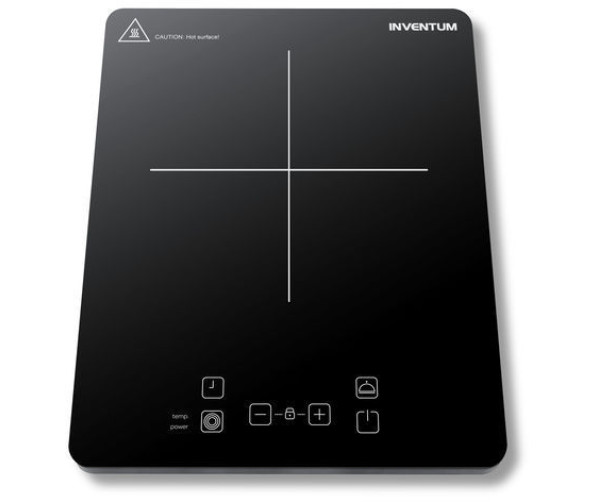 Op de Inventum KI120T kunt u een pan met een diameter van 15 tot 20 centimeter doorsnede plaatsen