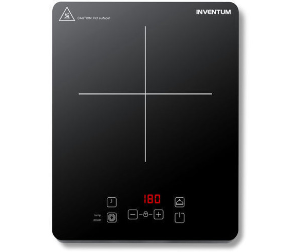 De Inventum KI120T heeft een digitaal display welke het instellen van timer en vermogen ondersteund