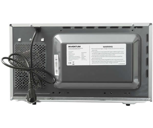 Foto van de achterzijde van de Inventum MN239S magnetron