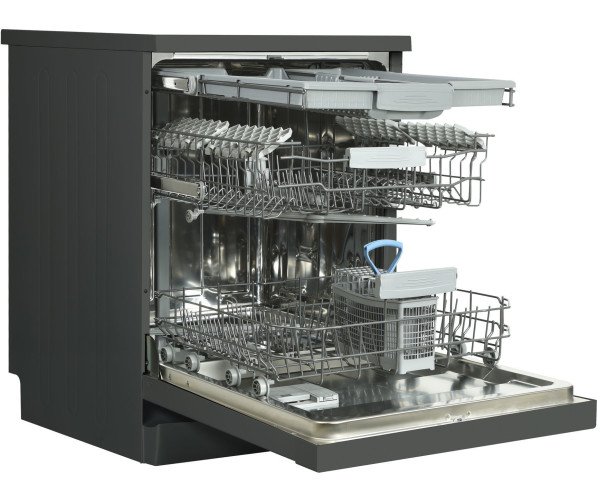 Inventum VVW6040AB vrijstaande vaatwasser - blacksteel / zwart rvs