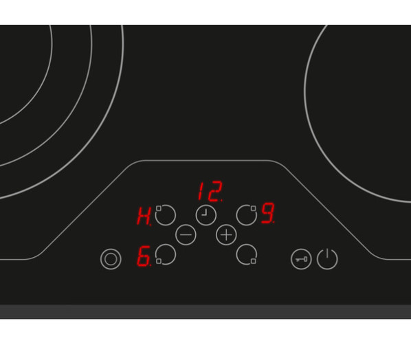 Praktisch is de tiptoets bediening op de Inventum IKC6021 welke ondersteund wordt met een digitaal display
