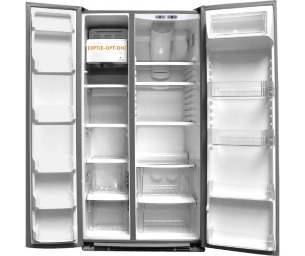 Afbeelding van de binnenzijde van de ioMabe ORGS2DBF 8BM-BH met de optioneel verkrijgbare icemaker