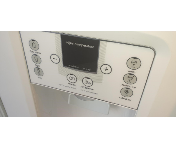 Foto van de dispenser op de deur van de vriezer van de ioMabe ORGS2DFF WW