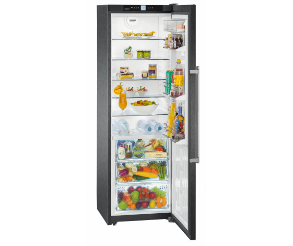 De Liebherr KBbs4260 koelkast zwart heeft een netto inhoud van 358 liter, waarvan 116 liter BioFresh
