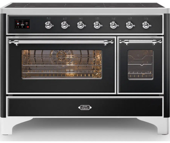 Ilve MI127NE3/BK inductie fornuis - zwart - 120 cm. breed