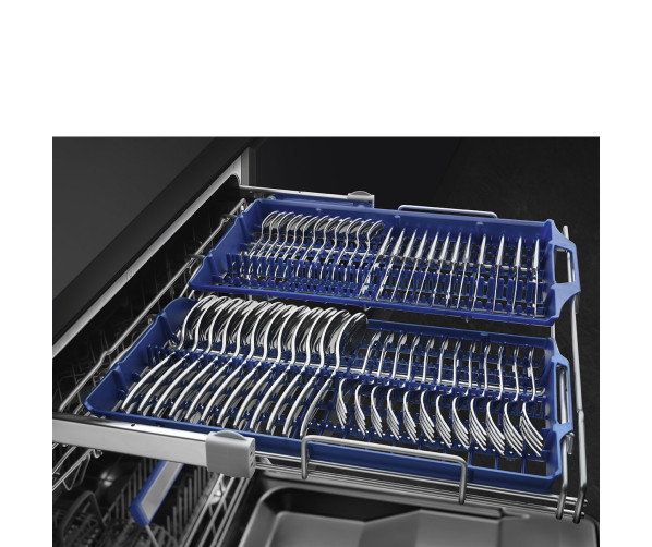 Smeg LVSP345BQX vrijstaande vaatwasser met besteklade